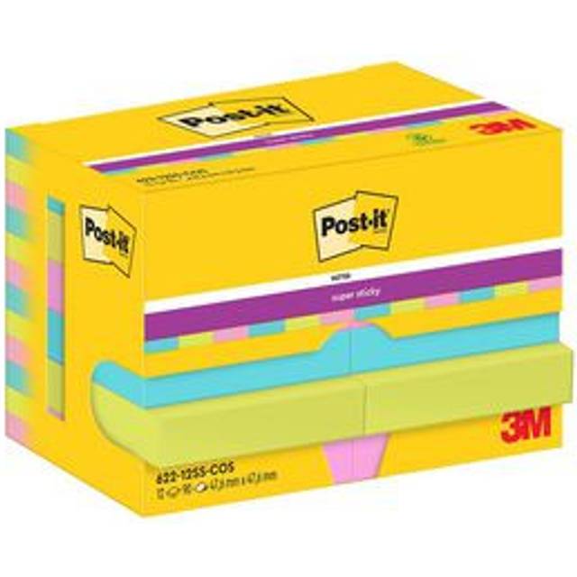 Post-It 622-12SS-COS note paper Square Blue, Green, Pink 90 sheets Self-adhesive
