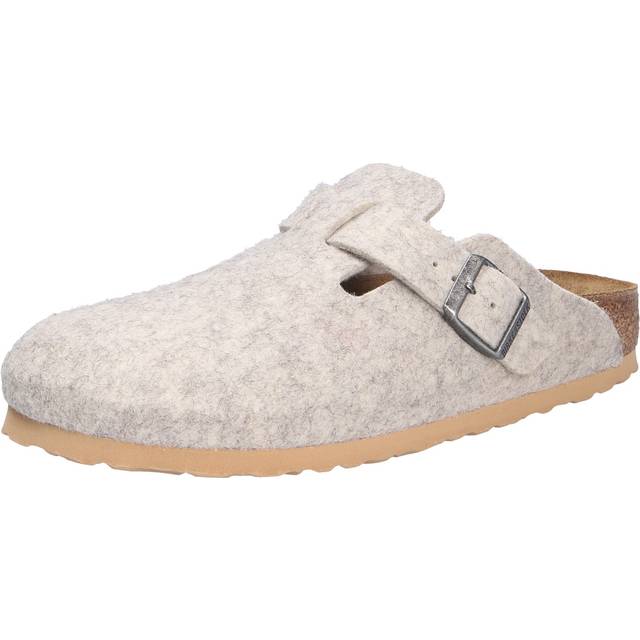 Birkenstock Boston Wool Felt - Sandaler Eggshell 46 - Narrow fit