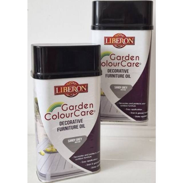 Liberon sandy grey garden colour care paint decorative furniture oil 1ltr
