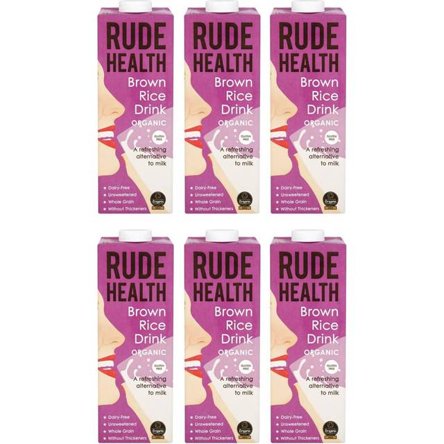 Rude Health Organic Brown Rice Drink, 1 Litre (Pack of 6)