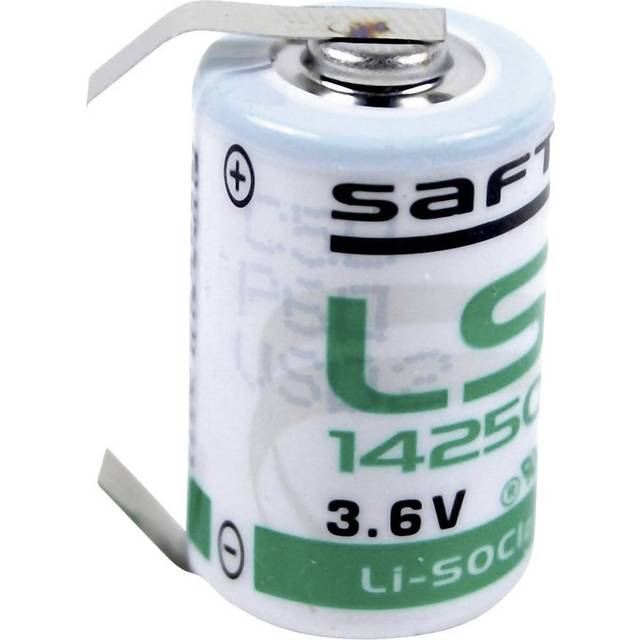 Saft LS14250CLG 1/2 AA Size 1200mAh Lithium Battery Cell 3.6V