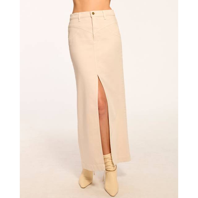 Xavier Denim Maxi Skirt in Bone - BONE - 23