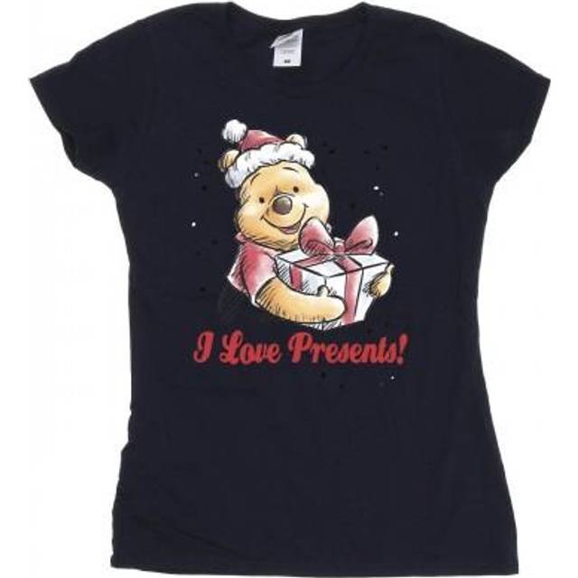 Winnie The Pooh Love Presents Cotton T-Shirt - Navy