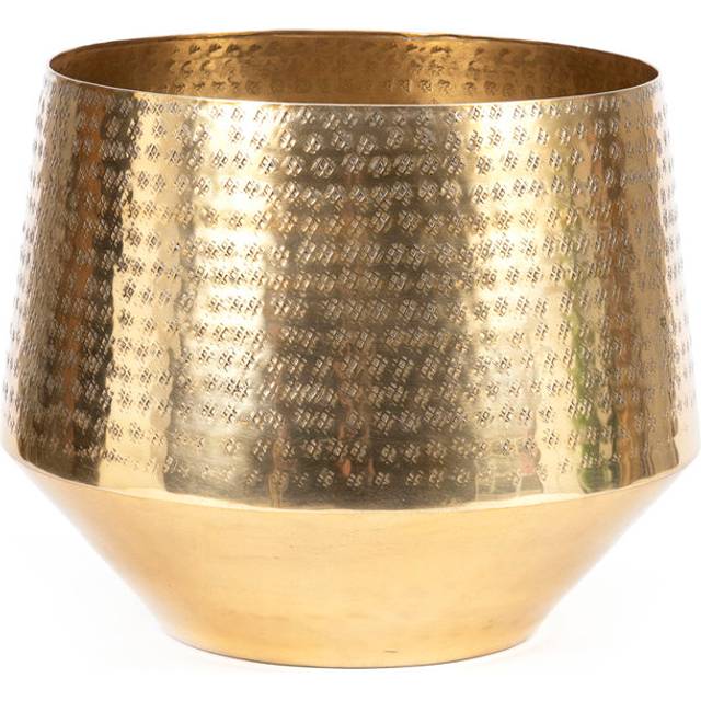 Thanos Pot Planter - Brass (28 cm H x 36 cm W x 36 cm D)
