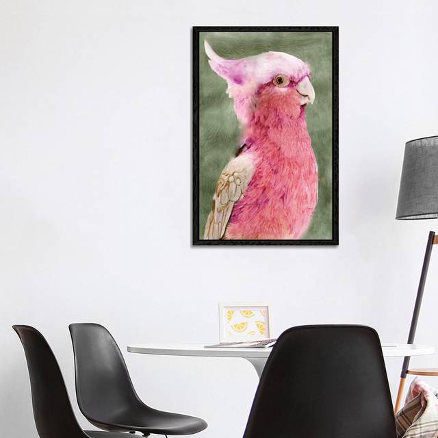 Palm Springs Parrot I by Stellar Design Studio - Gallery-Wrapped Canvas Giclée - Black Framed (101.6cm H x 66.04cm W x 3.81cm D)