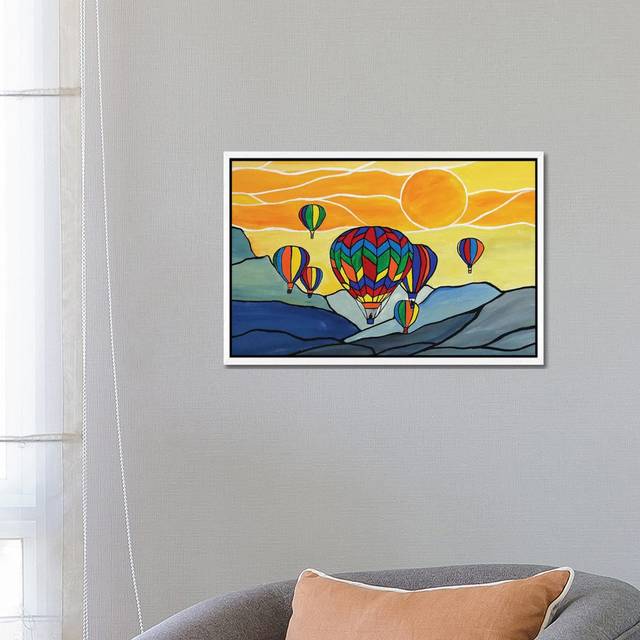 Hot Air Balloons by Rachel Olynuk - Gallery-Wrapped Canvas Giclée - White Framed (66.04 cm H x 45.72 cm W)
