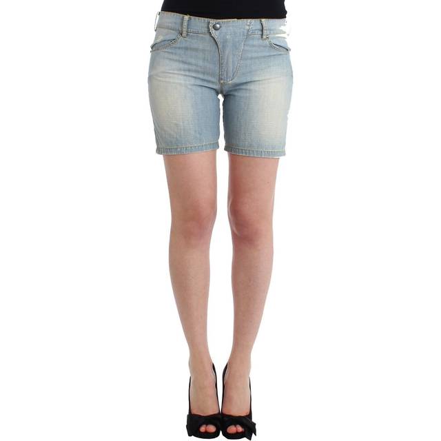 ERMANNO SCERVINO Women Beachwear Denim City Casual Dress Shorts - IT2 | S - Blue (IT2 | S)