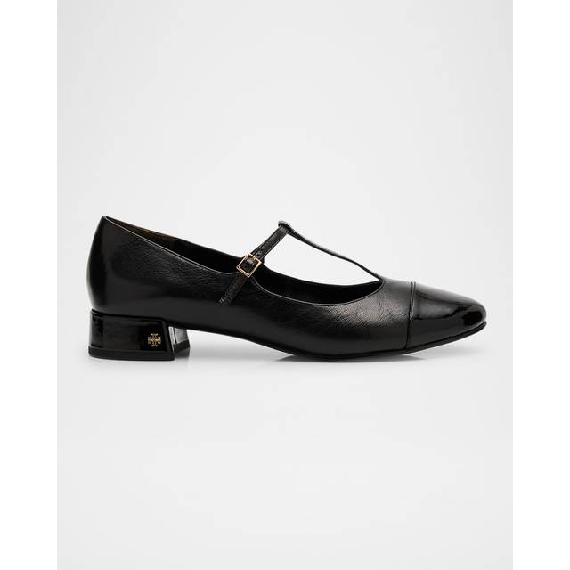 Tory Burch Women's Cap Toe Leather Mary Janes - UK 8 - Black