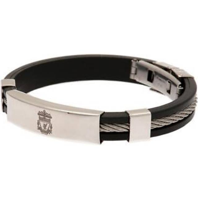 Liverpool FC Silver Inlay Silicone Bracelet