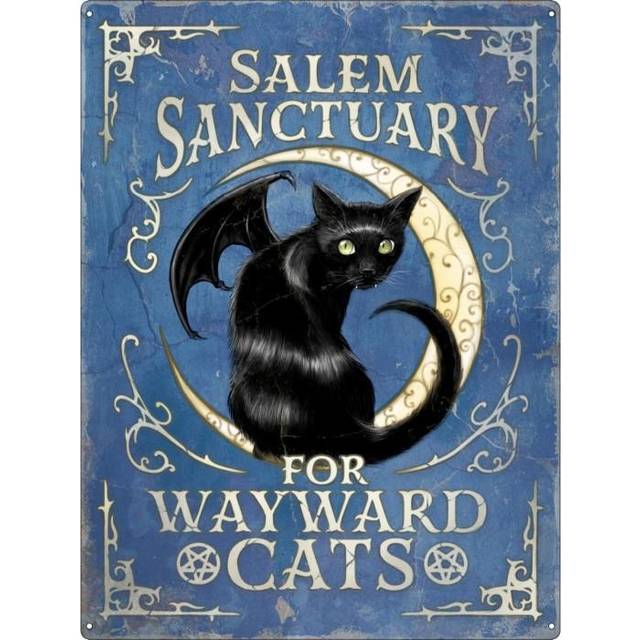 Grindstore Salem Sanctuary For Wayward Cats Tin Plaque