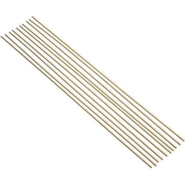 10Pcs 1.6mm x 250mm HS221 Brass Welding Rods Brass Brazing Rods