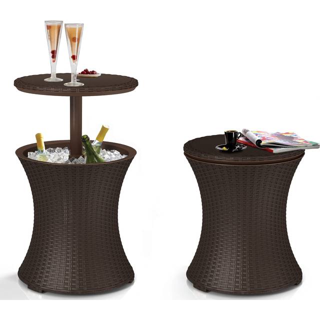 Keter Rattan Style Cooler Table - Brown - One Size