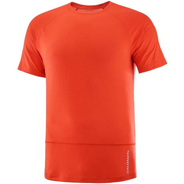 SALOMON T-SHIRT CROSS RUN SS TEE Herren Rot M - cherry tomato