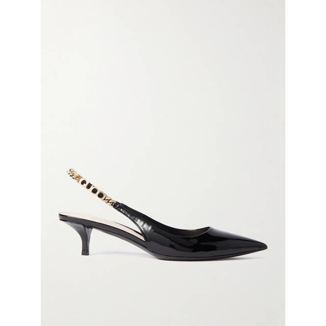 Gucci Gucci Signoria patent leather slingback pumps - black (UK 6.5)