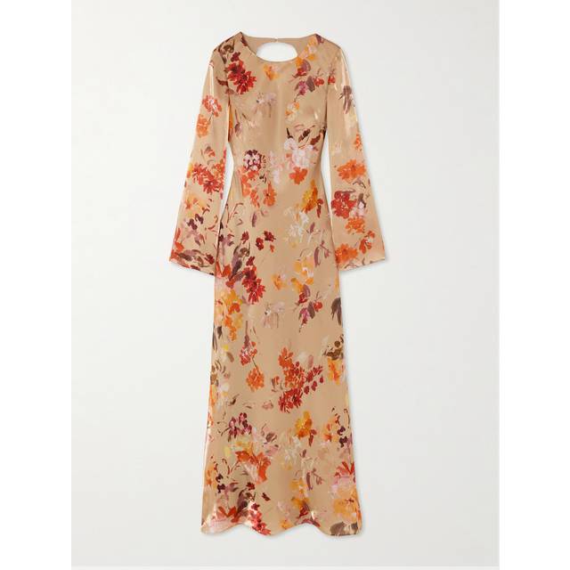 Aje - Transept Floral-print Satin Maxi Dress - Multi - UK 6