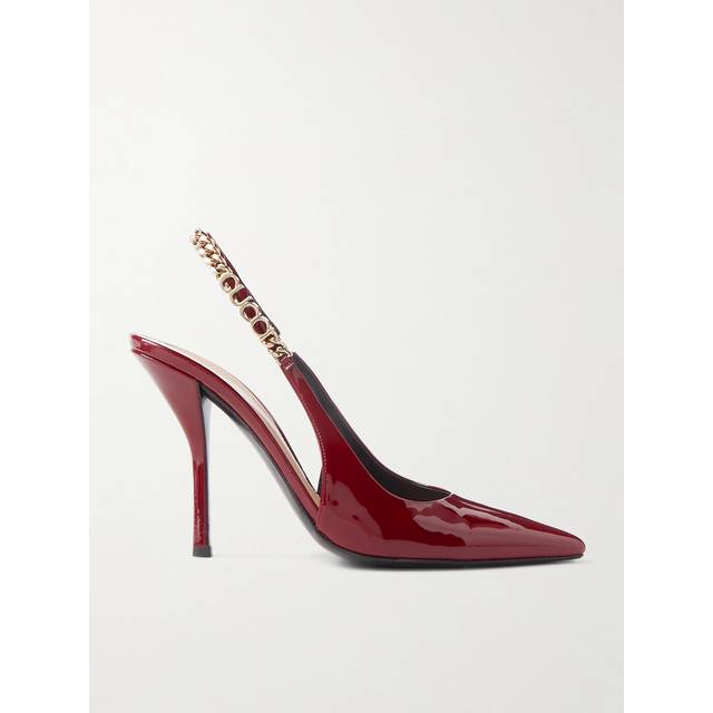 Gucci Signoria patent leather slingback pumps - red (UK 3)