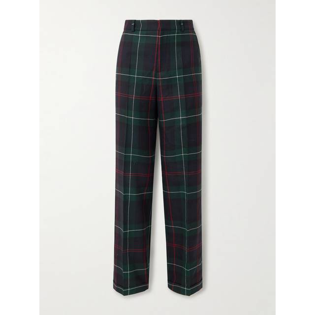 Polo Ralph Lauren - Checked Wool-flannel Straight-leg Pants - Dark green - Green - US 6