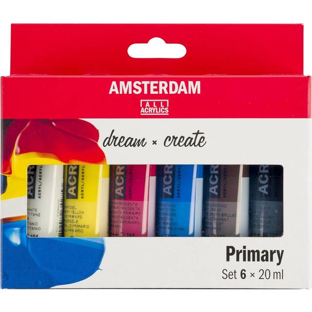 Amsterdam Acrylics Primary Set - 6 x 20 ml - Färgmix