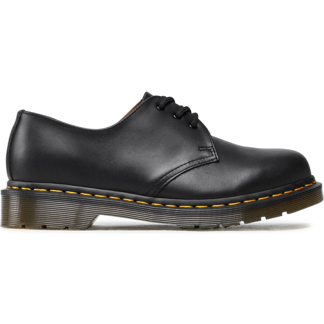 Dr Martens – Polley – Svarta skor i slät läder med T-formad design-Svart/a