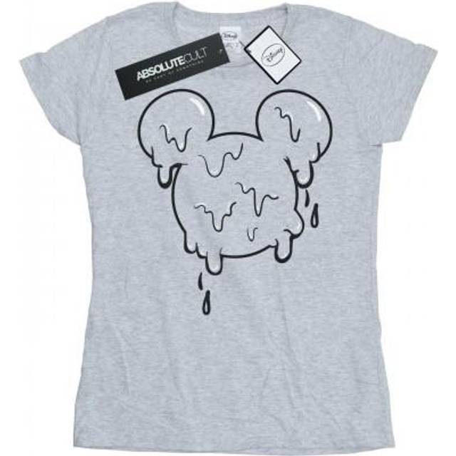 Disney Womens/Ladies Mickey Mouse Ice Cream Head Cotton T-Shirt S grey