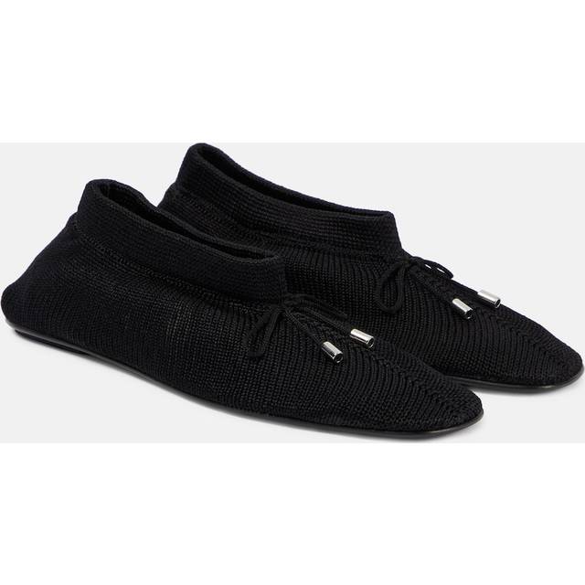 TOTEME Black 'The Knitted' Ballerina Flats - 001 Black - IT 35