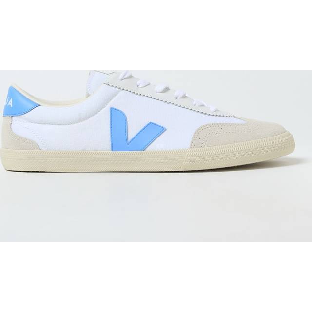 VEJA White & Blue Volley Canvas Sneakers - WHITE_AQUA - IT 45