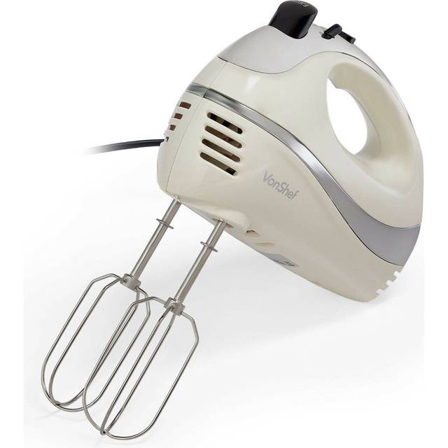 Professional 5-Speed Hand Mixer with Turbo Button - Cream