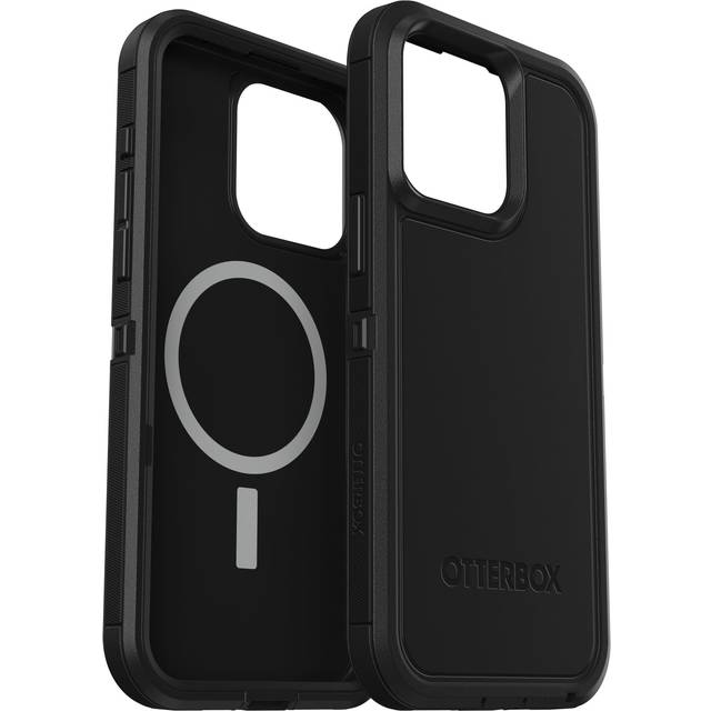 OtterBox Defender XT skal för iPhone 15 Pro Max med MagSafe, extra stöttåligt, fallsäkert,skyddande skal, testad till militärstandard x5, Svart, Utan retailförpackning