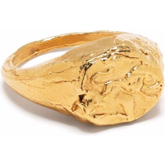 Alighieri - Leo signet ring - women - 24kt Gold Plated Brass - J