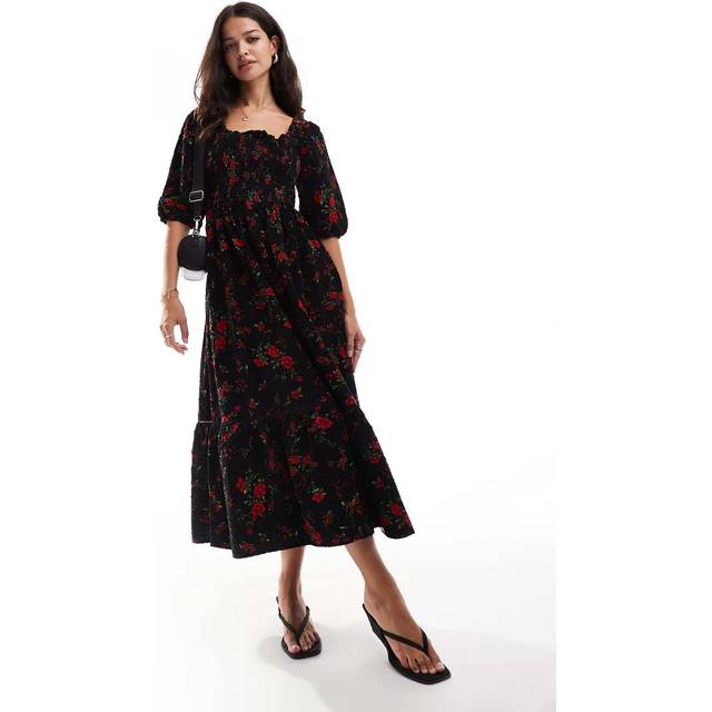 Nobody's Child Elsa cord Midaxi Dress Black - Nobody's Child - Size: 16