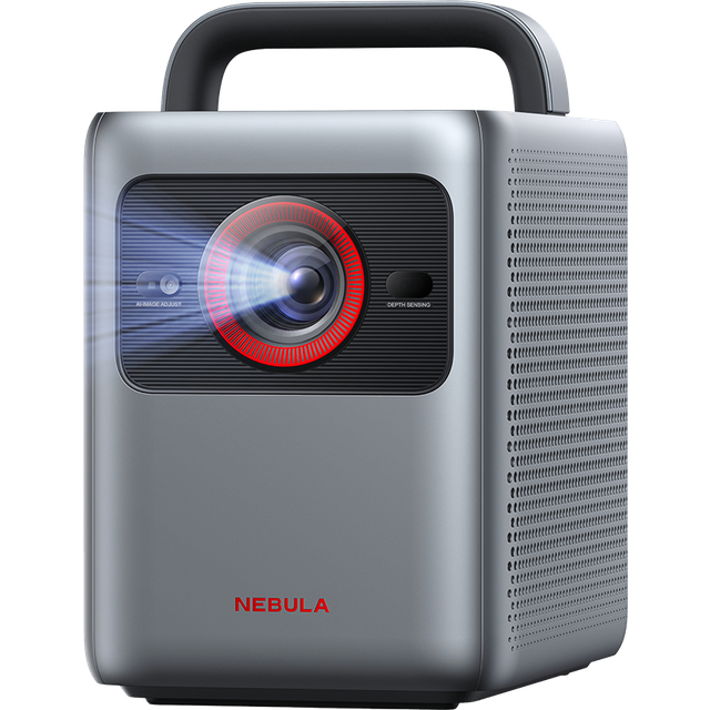 NEBULA Cosmos 4K SE Smart Projektor, 4K med Dolby Vision, 200" Skärm, 1 800 ANSI Lumen, HybridBeam (Laser + LED), Förbättrad Bildkvalitet, Google TV, Netflix, Bärbar med Handtag, Cinematisk Upplevelse