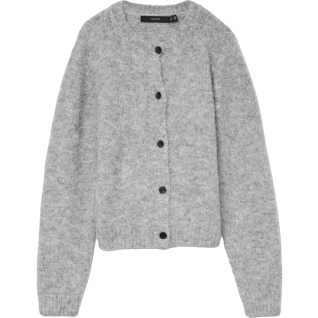 Vero Moda Novah Knit Cardigan - Medium Grey Melange