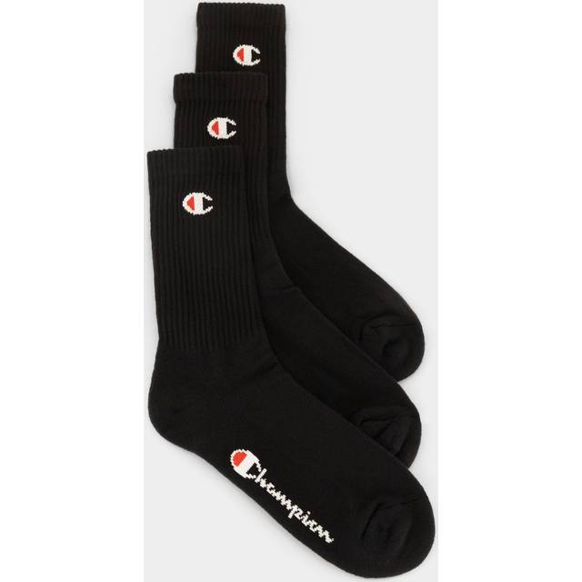 Champion – Svarta träningsstrumpor, 3-pack-Svart/a