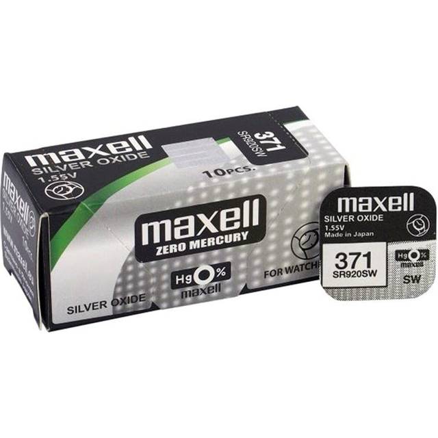1 x Genuine Maxell 371 SR920SW SR69 AG6 Silver Oxide Watch Battery