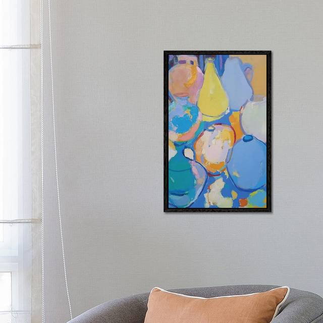 Yellow Jug by Elena Shraibman - Gallery-Wrapped Canvas Giclée on Canvas - Black Floater Framed (66.04 cm H x 45.72 cm W x 4.445 cm D)