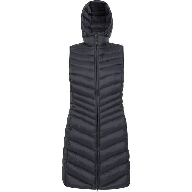 (12 UK, Black) Mountain Warehouse Womens/Ladies Florence Padded Long Gilet