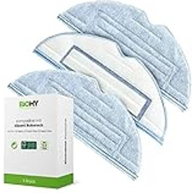 BiOHY torkdukar set (set om 3) | kompatibel med Roborock S8, S7, S7 +, MaxV Ultra, S7 Pro Ultra | torkrobot ersättning tillbehör för Roborock torkdukar | golvtorkare för att matcha originalet