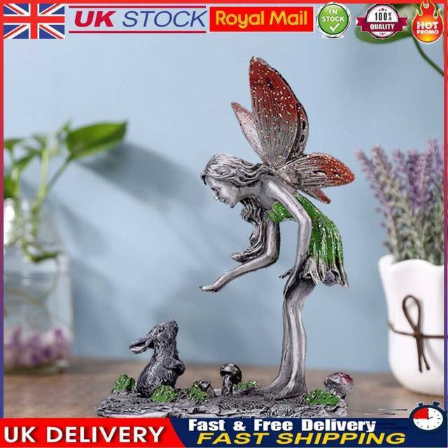 Flower Fairy Figurines Handicraft Garden Yard Landscaping Girl Angel Sculpture