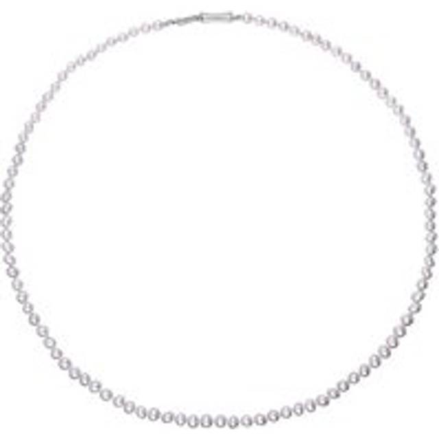 Sterling Silver Silver and Grey Pearl Beaded Necklace D