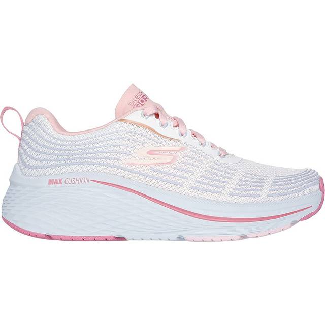 Skechers Lace Up Max Cushioning Elite Mesh Womens Trainer White Pink Uk 3 - 8