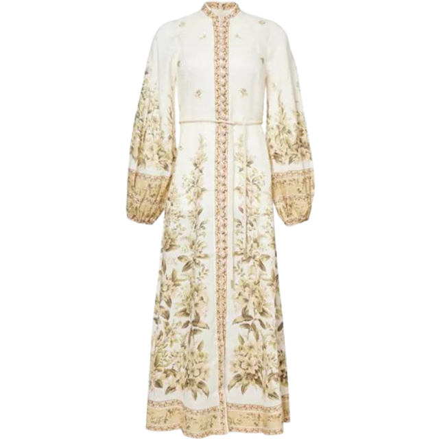 Zimmermann Womens Sage Toile Floral Floral-pattern Belted-waist Linen Playsuit Xxs