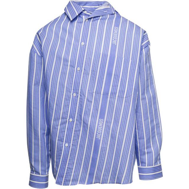 Jacquemus - La chemise Cuadro - Jacquard Bleu/Blanc Cassé - Taille: 52