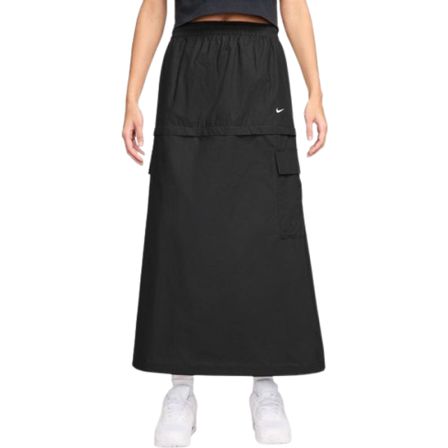 Nike Sportswear Essential Women's Mid-Rise Woven Cargo Midi Skirt Black/ White XS (XS)