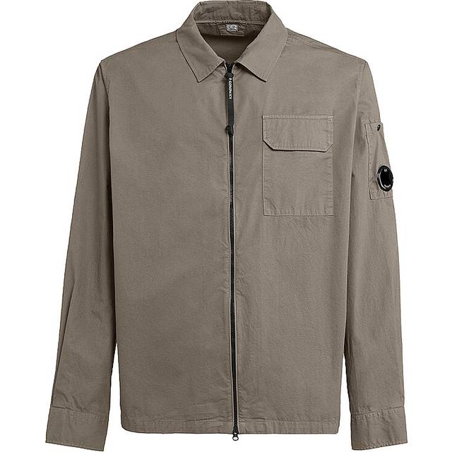 CP COMPANY Men's Full-Zip Overshirt - Brown