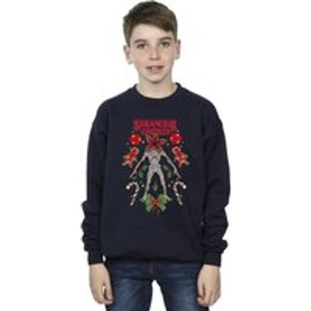 Stranger Things Christmas Demogorgon Sweatshirt - Navy - 12-13 Years