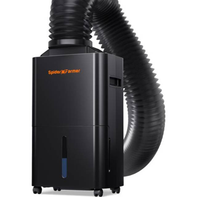 Spider farmer 32 pint dehumidifier with drain hose for grow tent and grow room