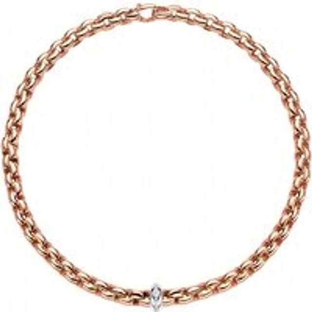 Fope Eka 18ct Rose Gold 0.19ct Diamond Necklace