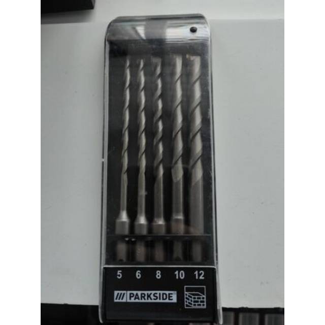 Parkside 5 piece set sds drill bit set pbs 4 6a1 - 5 6 8 10 12 stone brick
