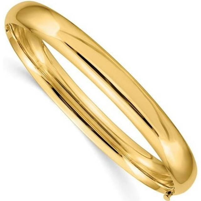 HP5-16 14K Yellow Gold 0.312 mm High Polished Hinged Bangle Bracelet