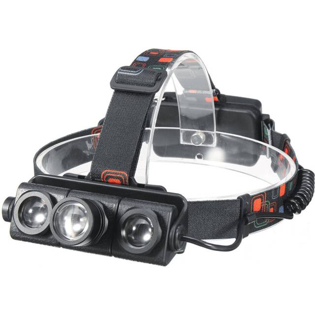 1200LM 1xT6+2xQ5 LED Bike Headlamp 4 Modes 180 Adjustable Bicycle Cycling Waterproof Fishing Light Night Warning Lantern